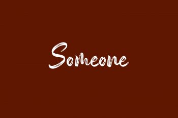 Someone Free Font