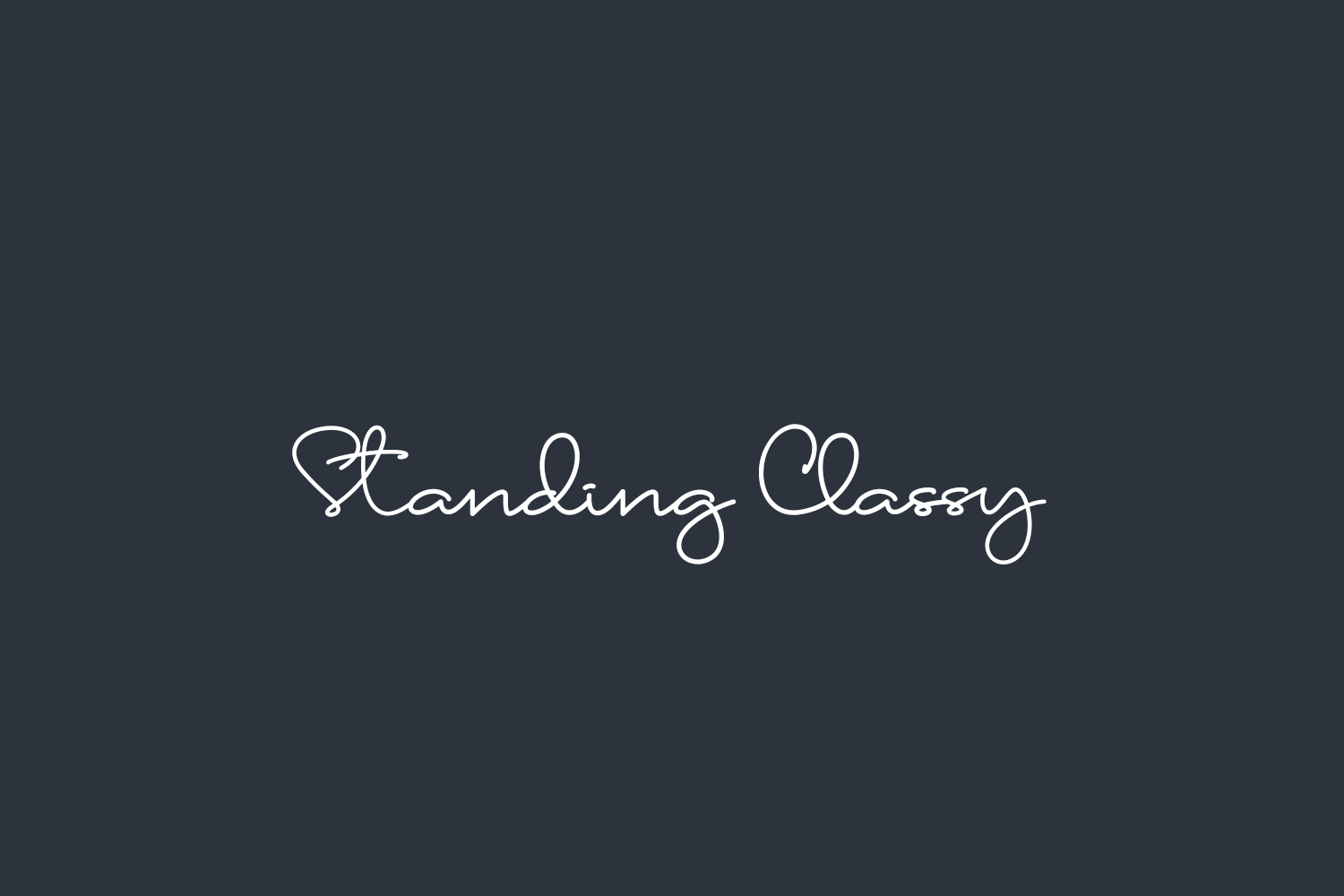 Standing Classy Free Font