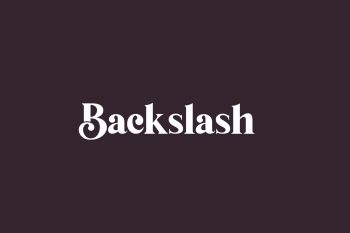Backslash Free Font