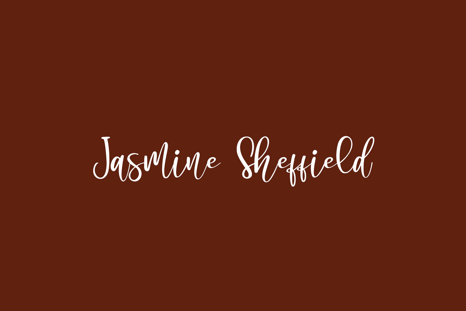 Jasmine Sheffield Free Font