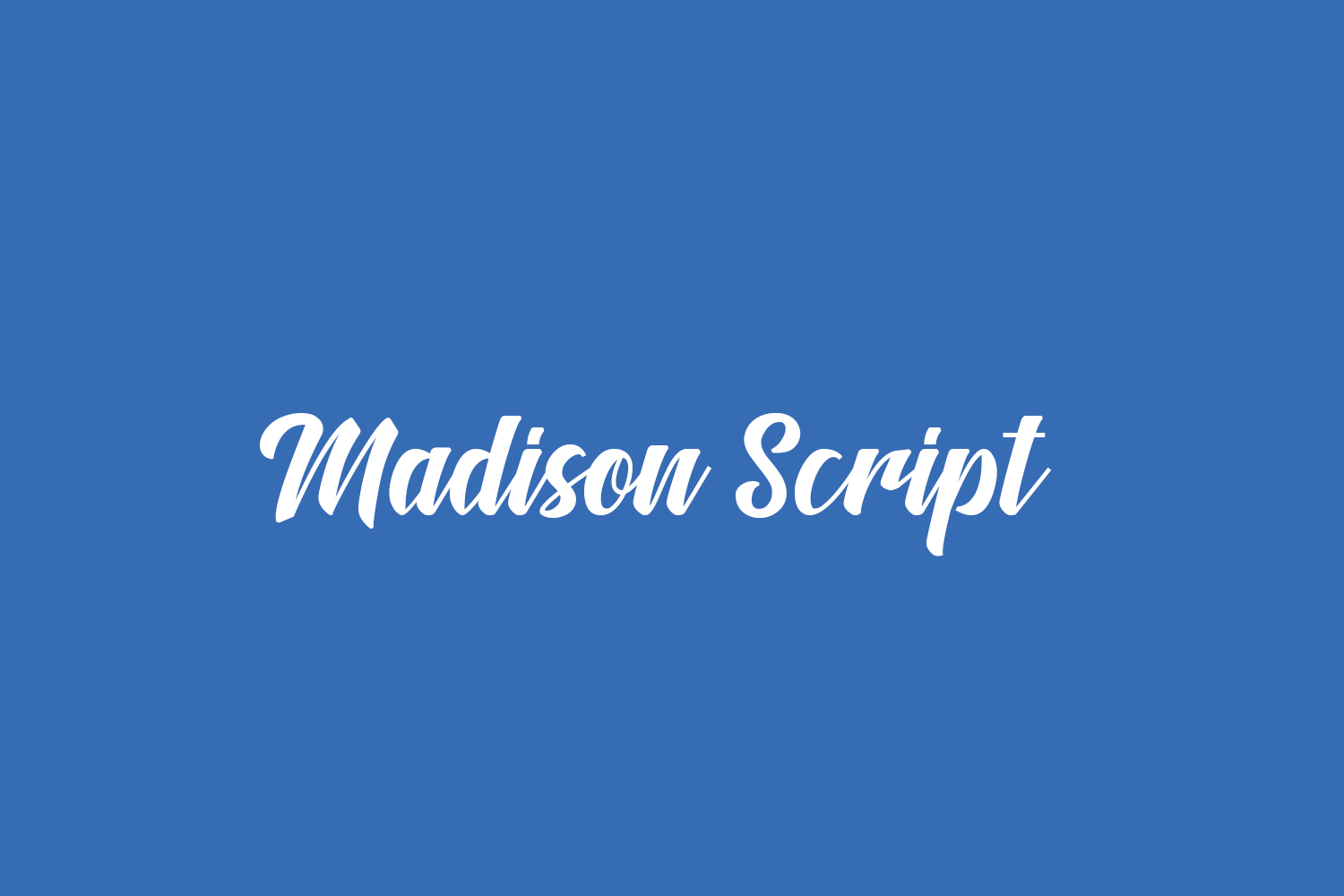 Madison Script Free Font