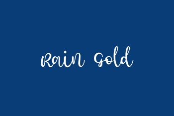 Rain Gold Free Font