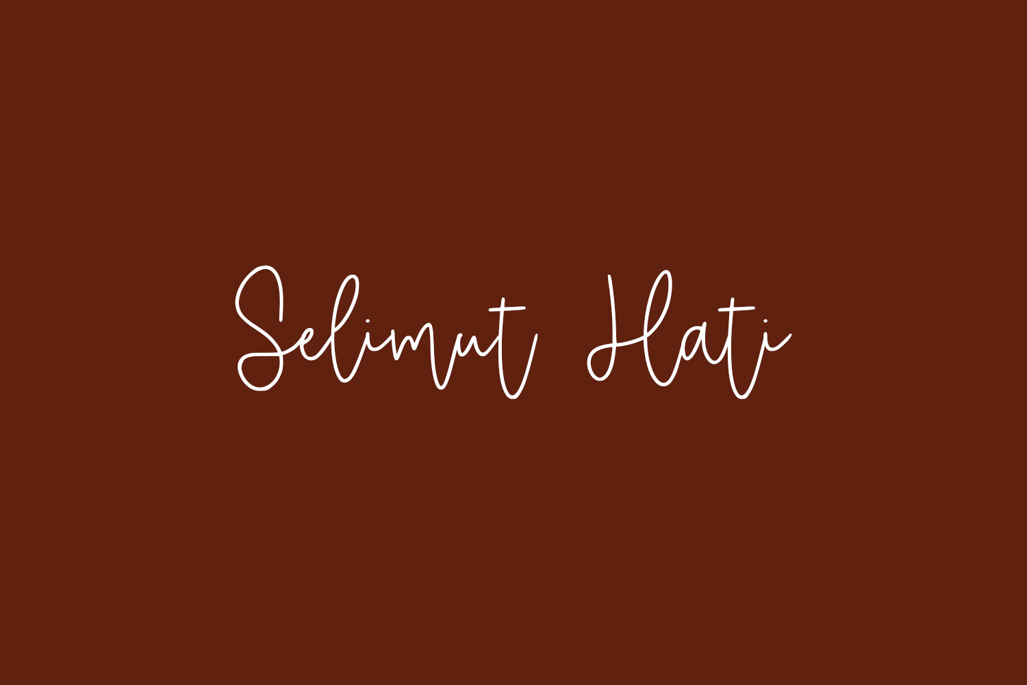 Selimut Hati Free Font