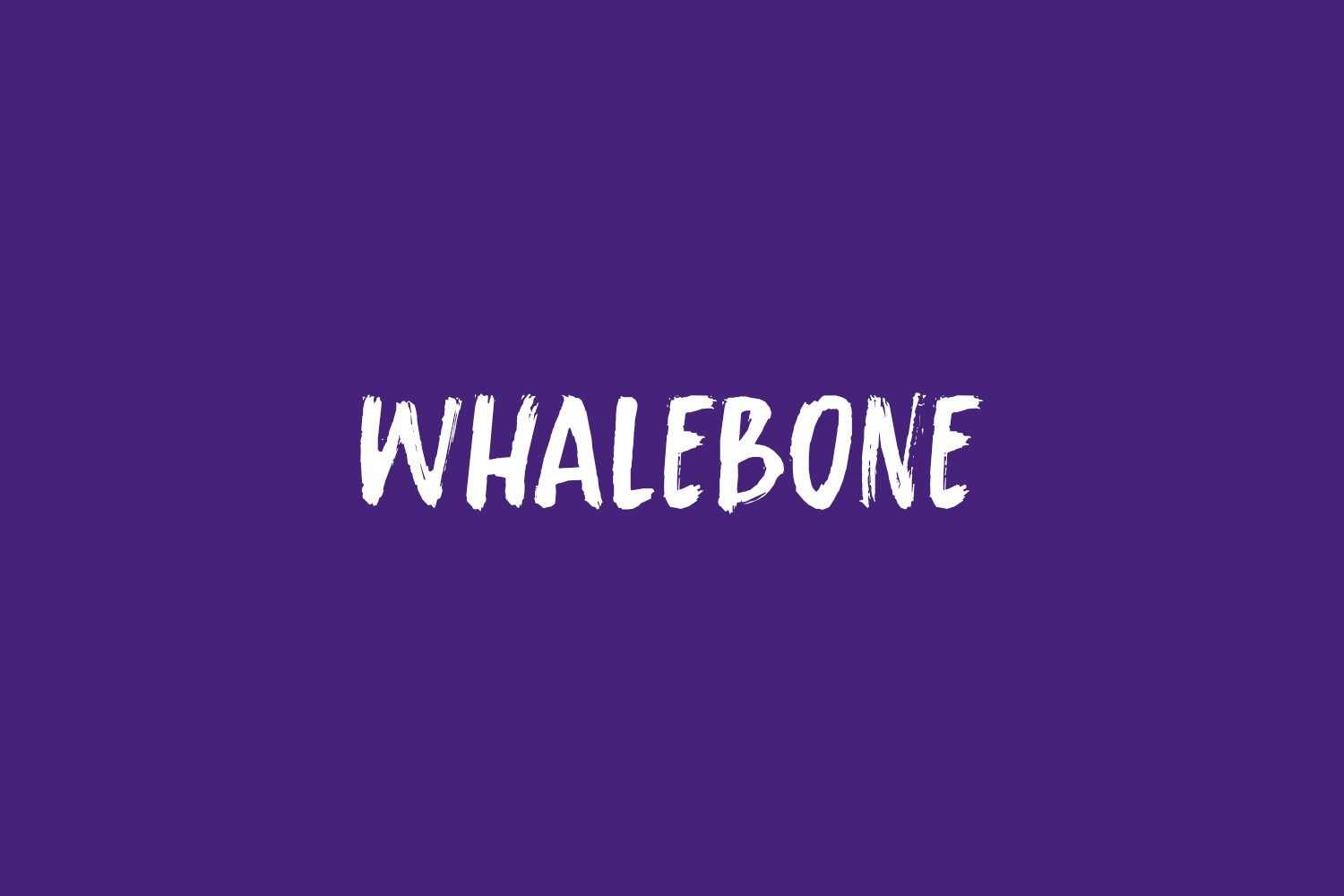 Whalebone Free Font
