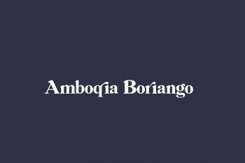 Amboqia Boriango Free Font