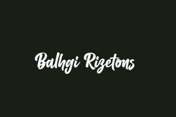 Balhgi Rizetons Free Font
