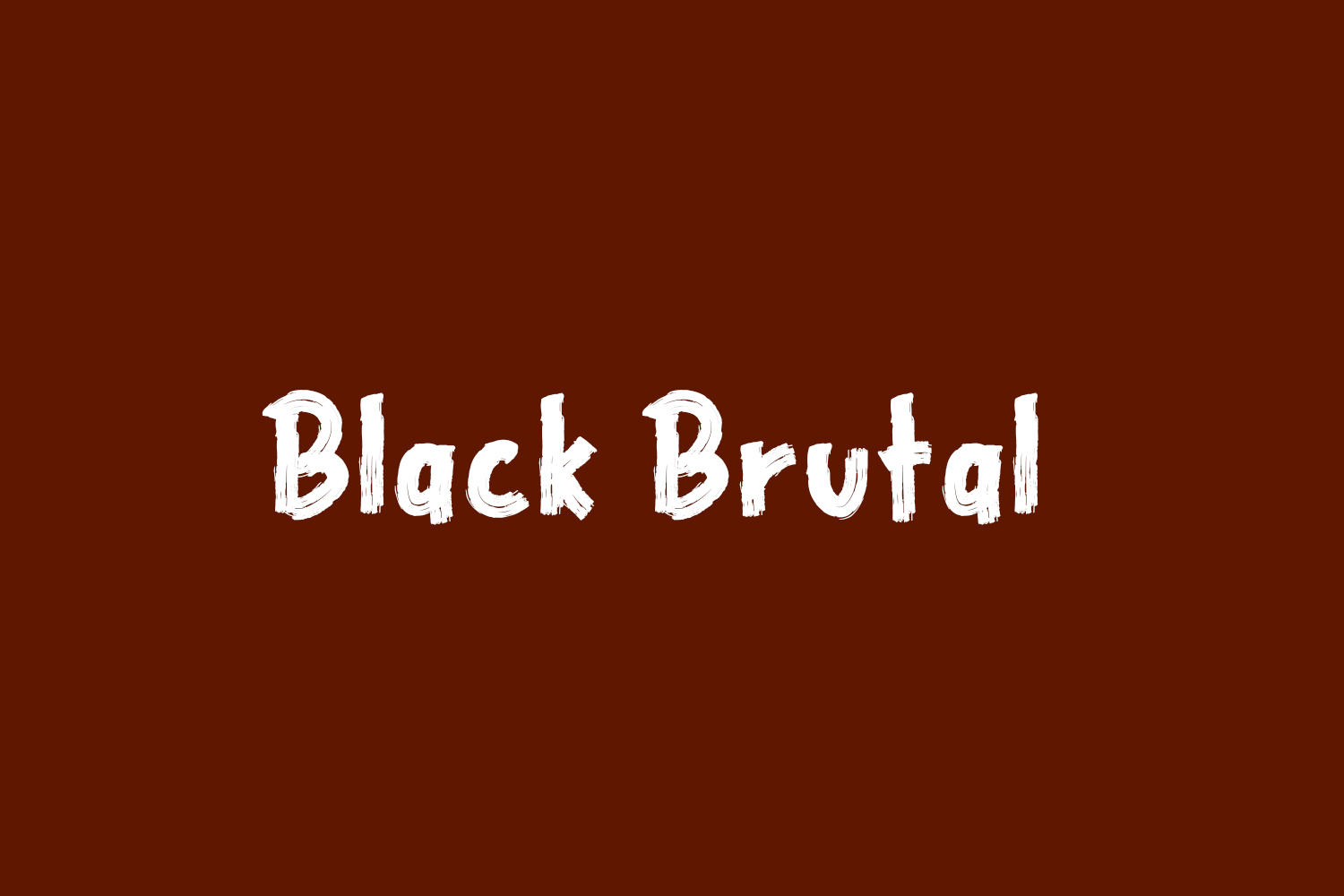 Black Brutal Free Font