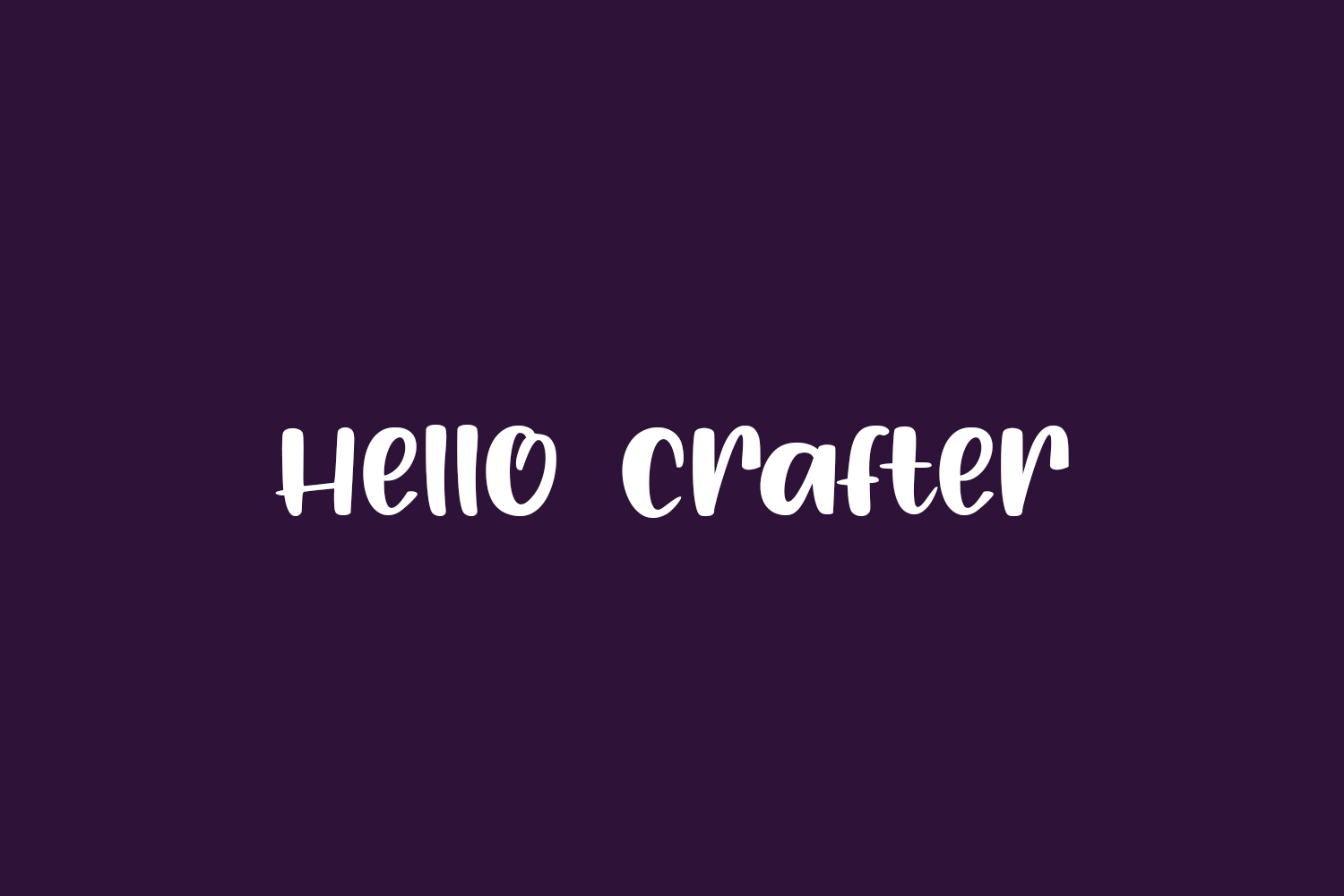 Hello Crafter Free Font