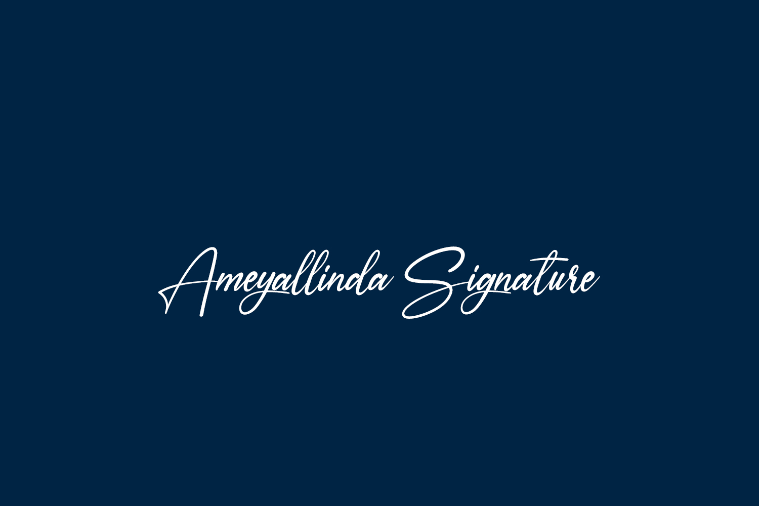 Ameyallinda Signature Free Font