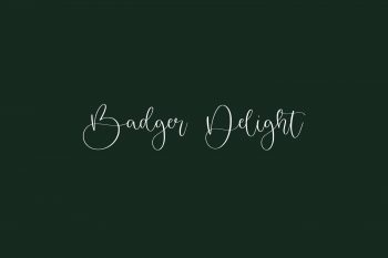Badger Delight Free Font