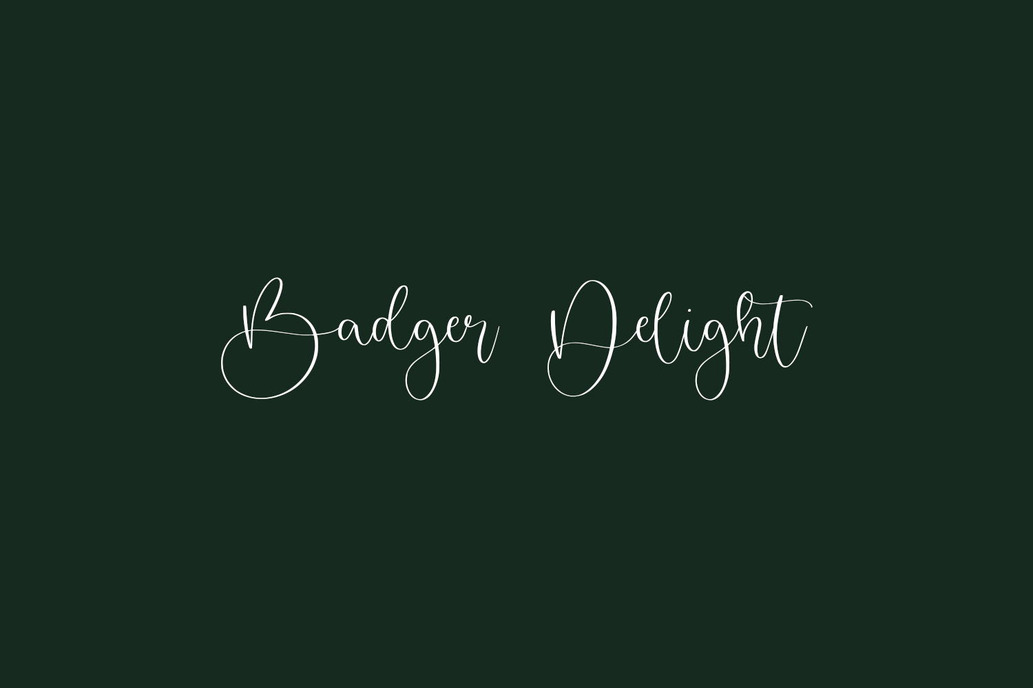 Badger Delight Free Font