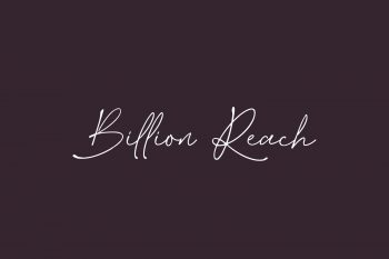 Billion Reach Free Font