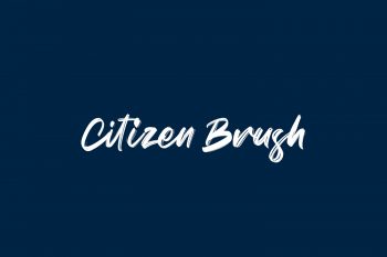 Citizen Brush Free Font