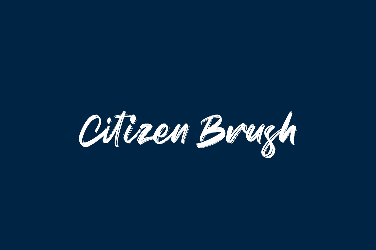 Citizen Brush Free Font