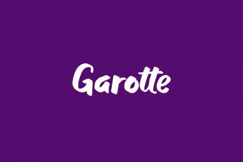 Garotte Free Font