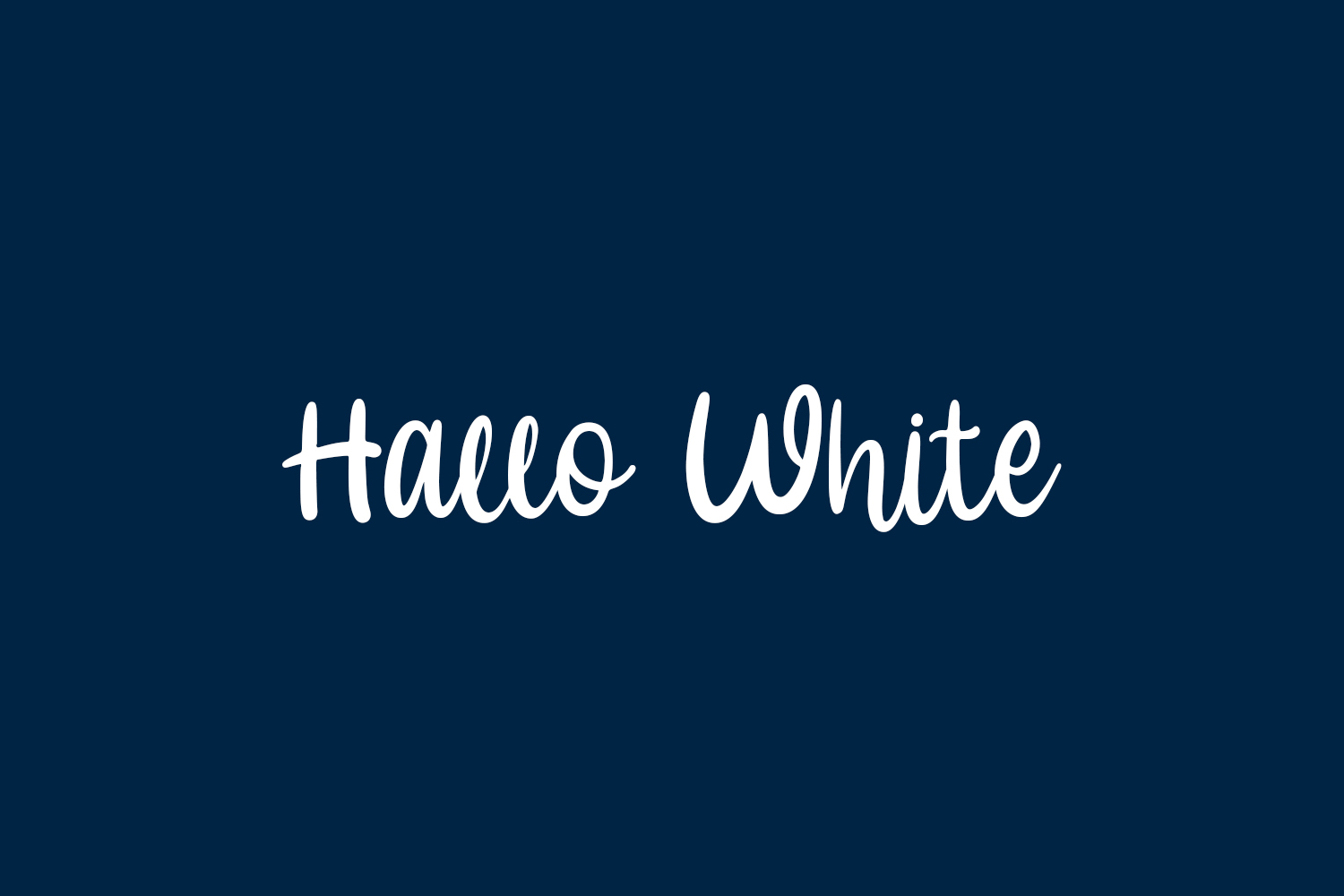 Hallo White Free Font