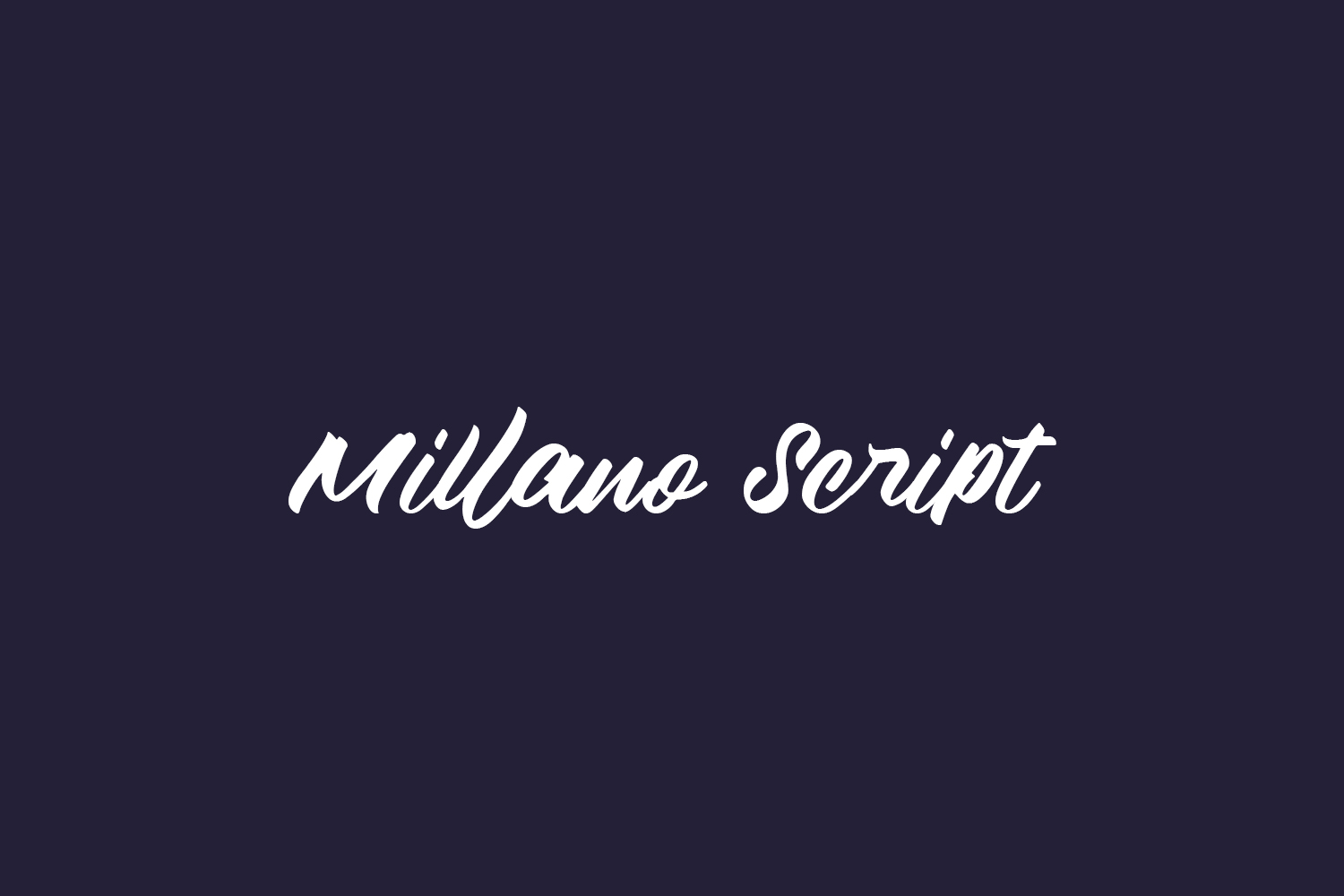 Millano Script Free Font
