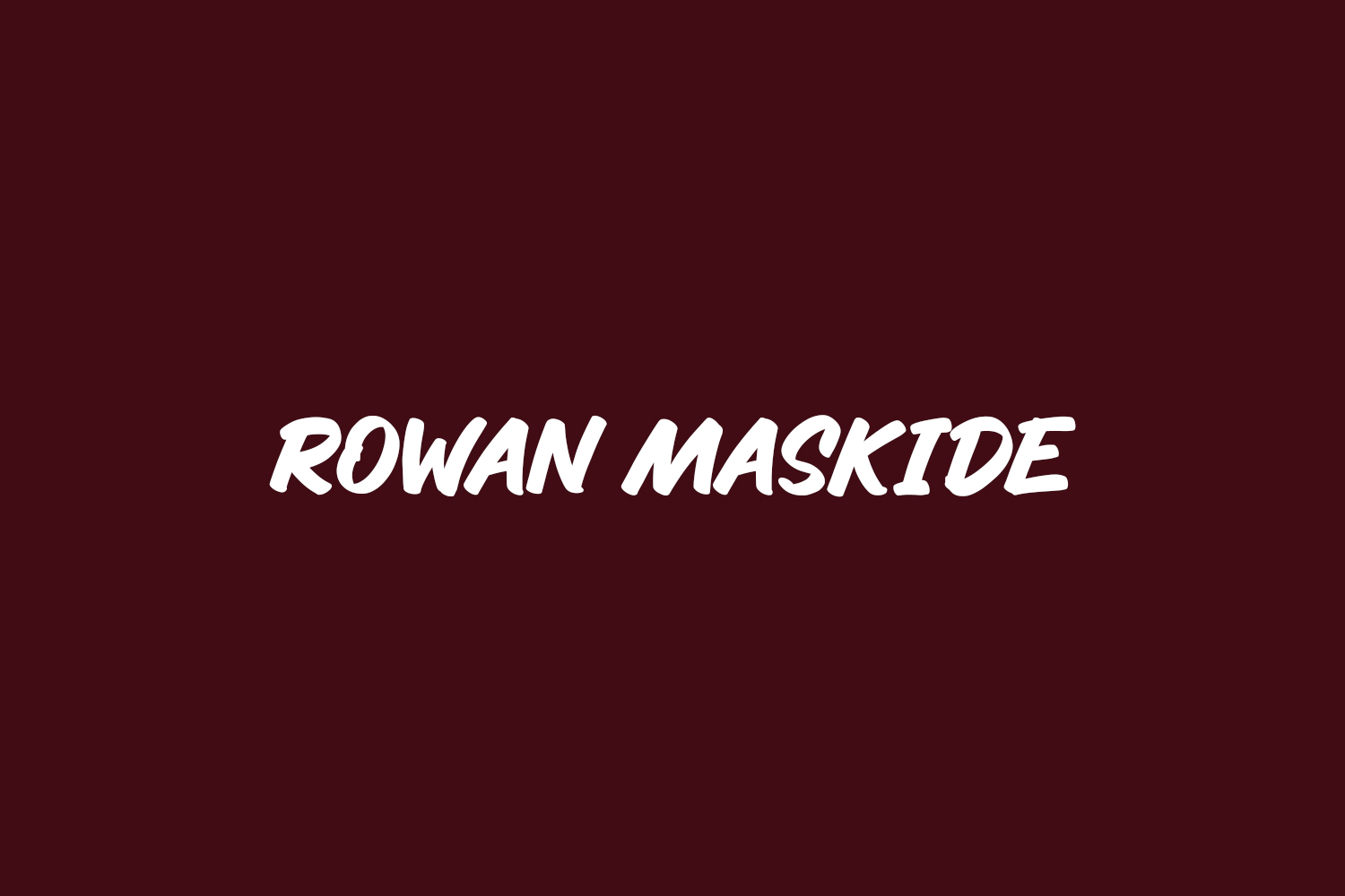 Rowan Maskide Free Font