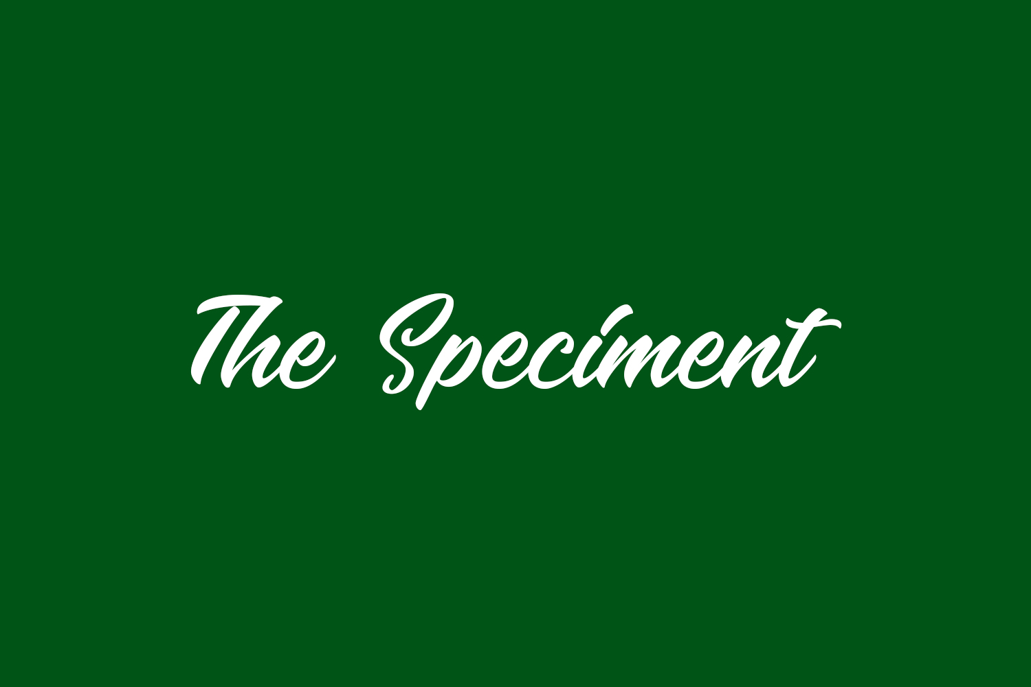 The Speciment Free Font
