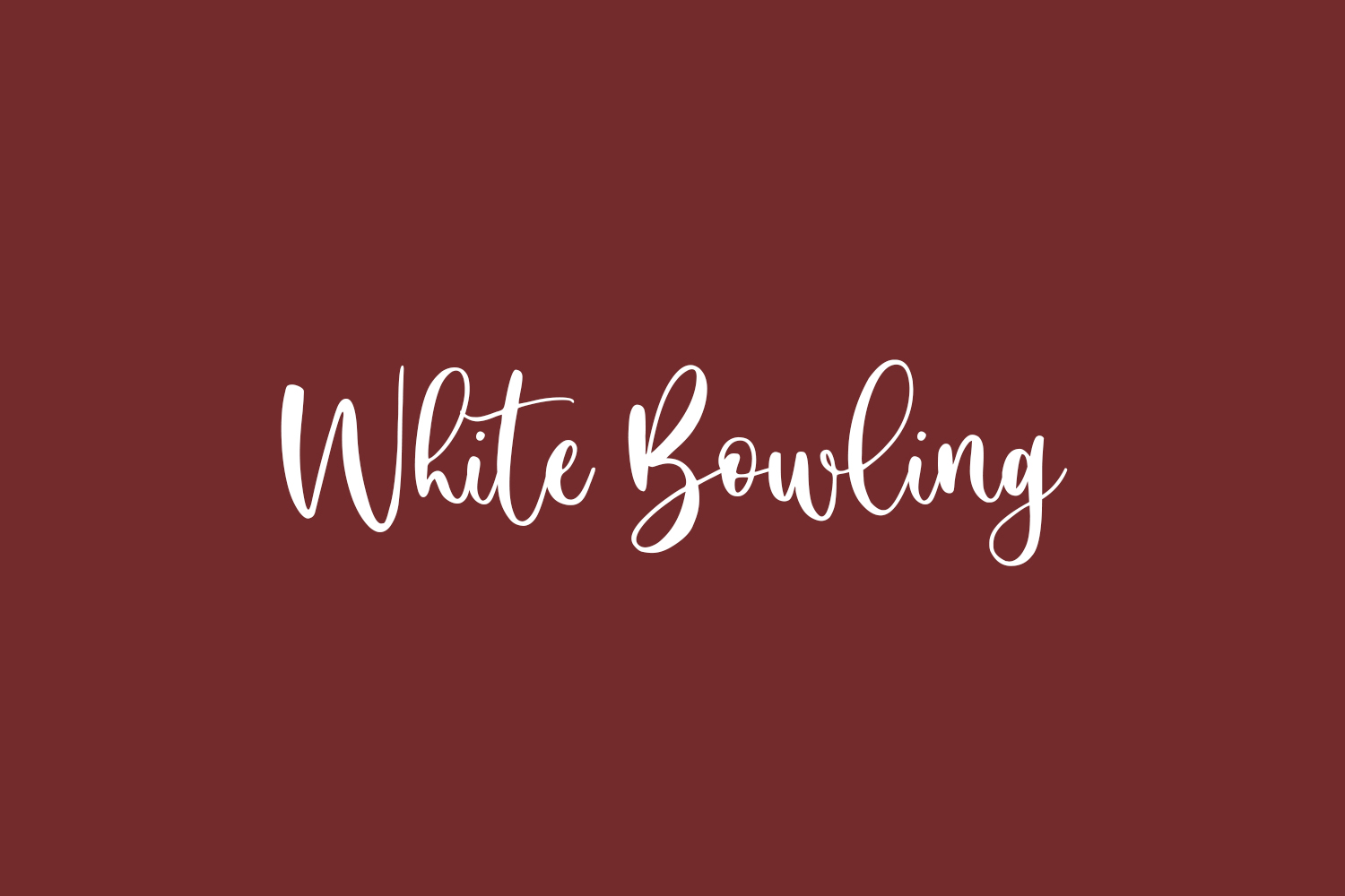 White Bowling Free Font