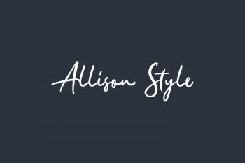 Allison Style Free Font