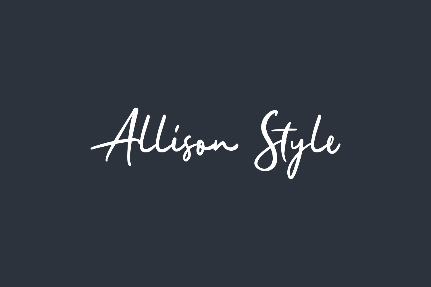 Allison Style Free Font