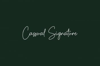 Cassual Signature Free Font