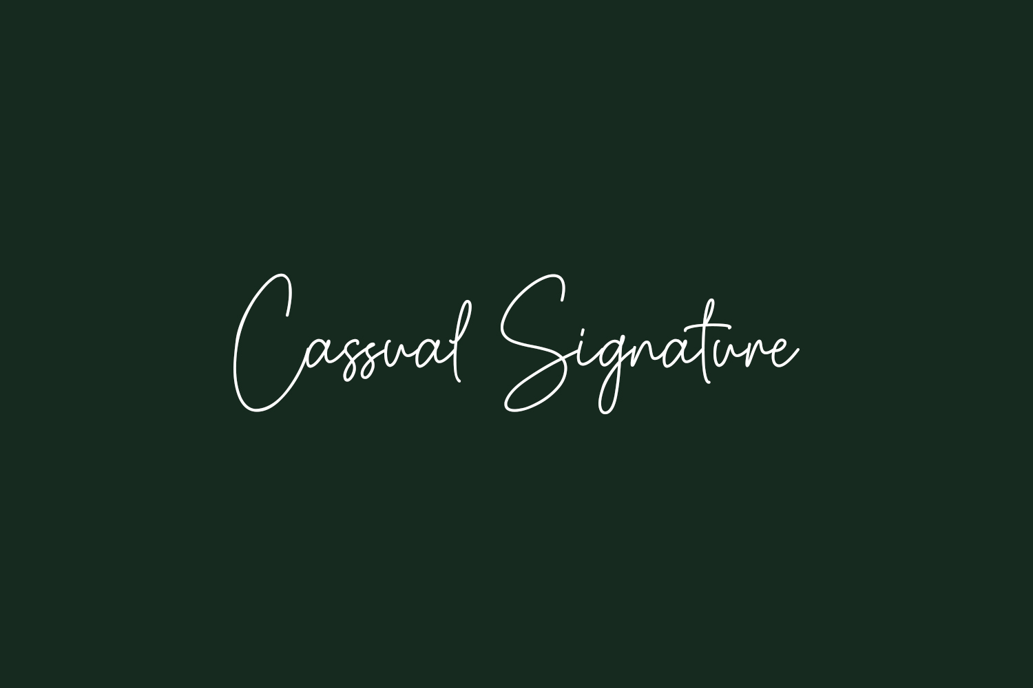 Cassual Signature Free Font