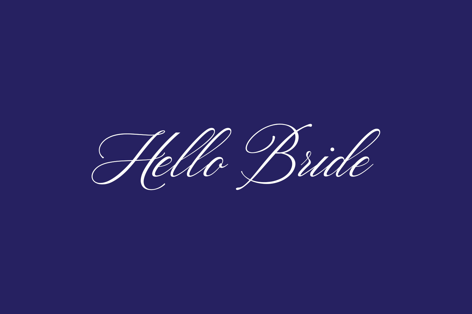 Hello Bride Free Font