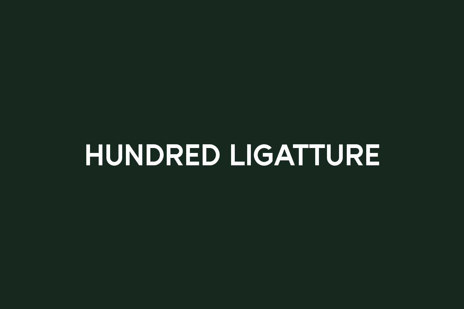 Hundred Ligatture Free Font