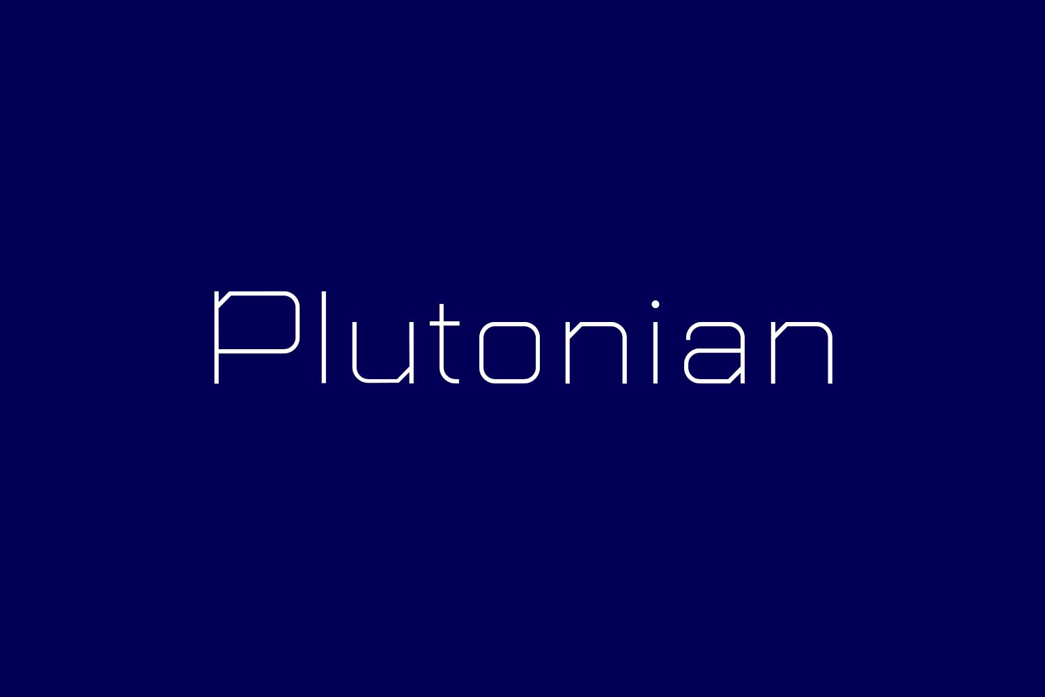 Plutonian Free Font