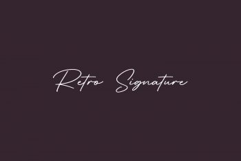 Retro Signature Free Font