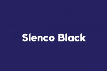 Slenco Black Free Font