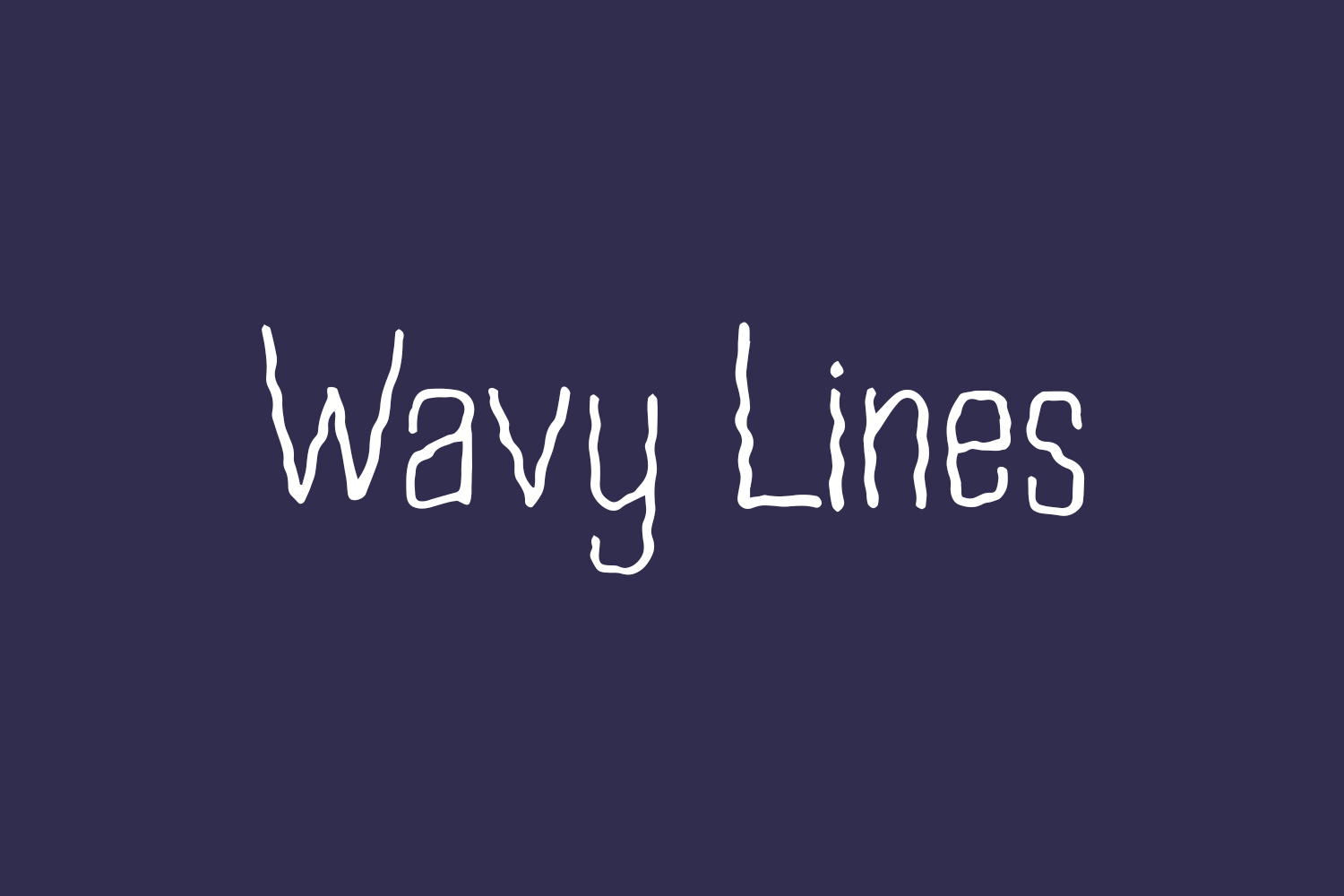 Wavy Lines Free Font