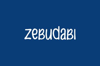 Zebudabi Free Font