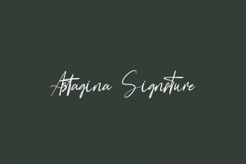Astagina Signature Free Font