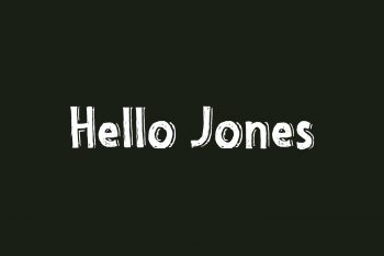 Hello Jones Free Font