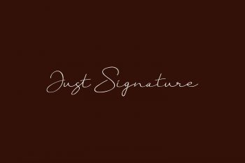 Just Signature Free Font