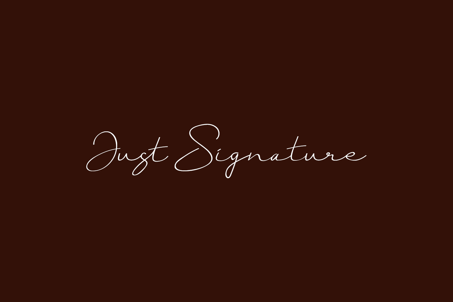 Just Signature Free Font