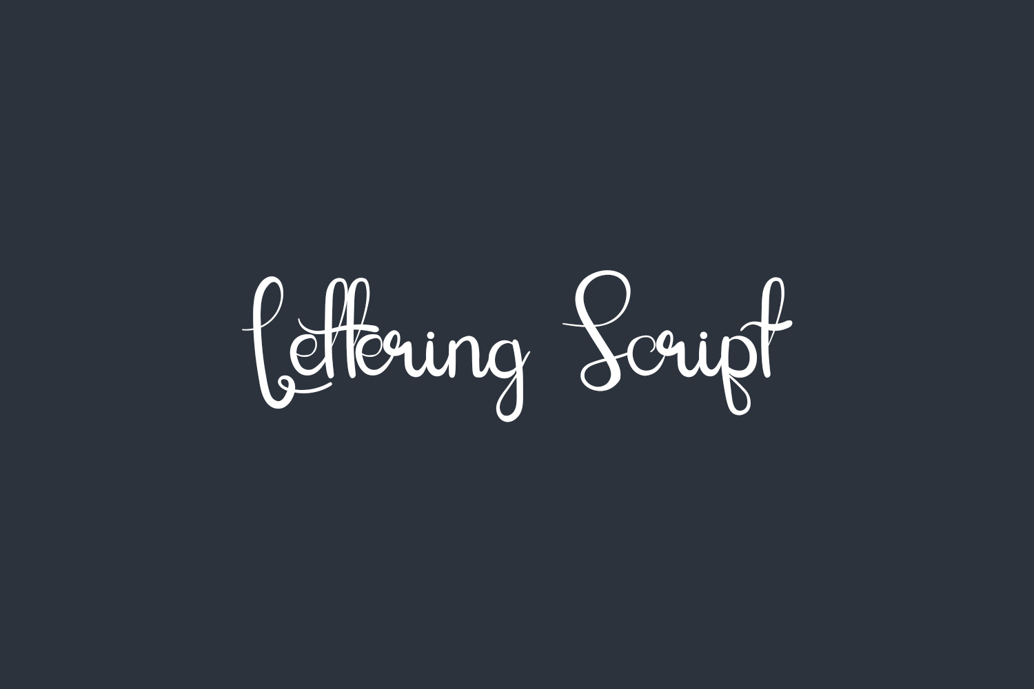Lettering Script Free Font
