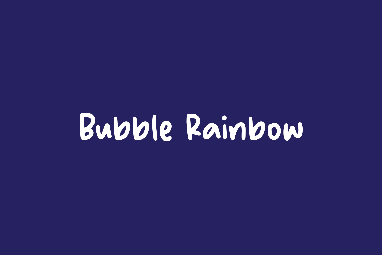 Bubble Rainbow Free Font