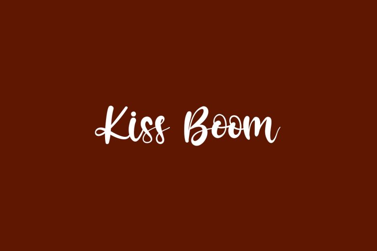 Kiss Boom Fonts Shmonts