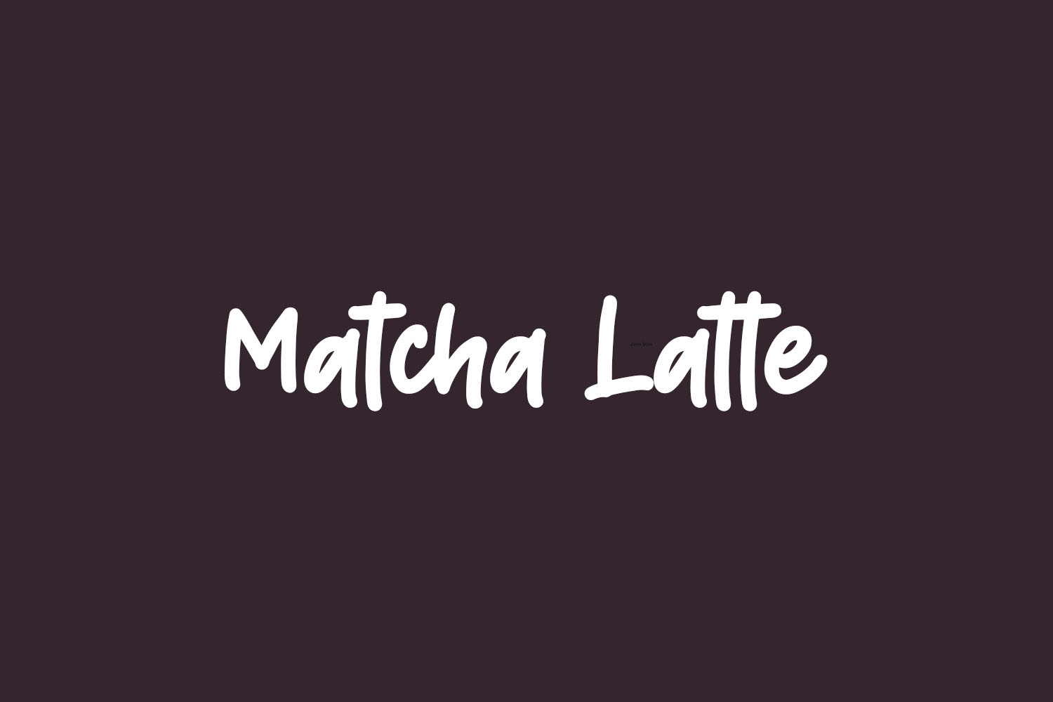 Matcha Latte Free Font