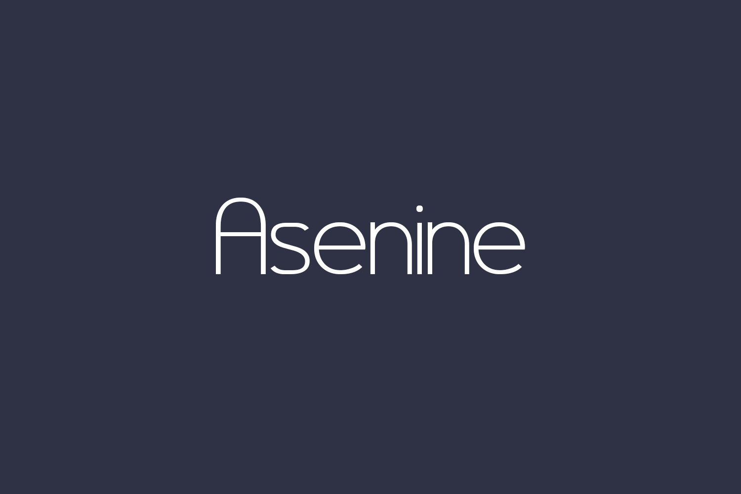 Asenine Free Font