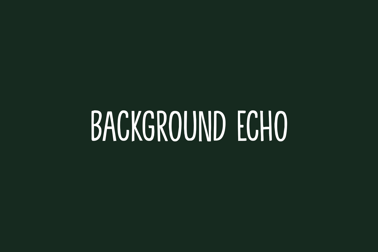 Background Echo Free Font