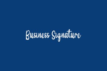 Business Signature Free Font