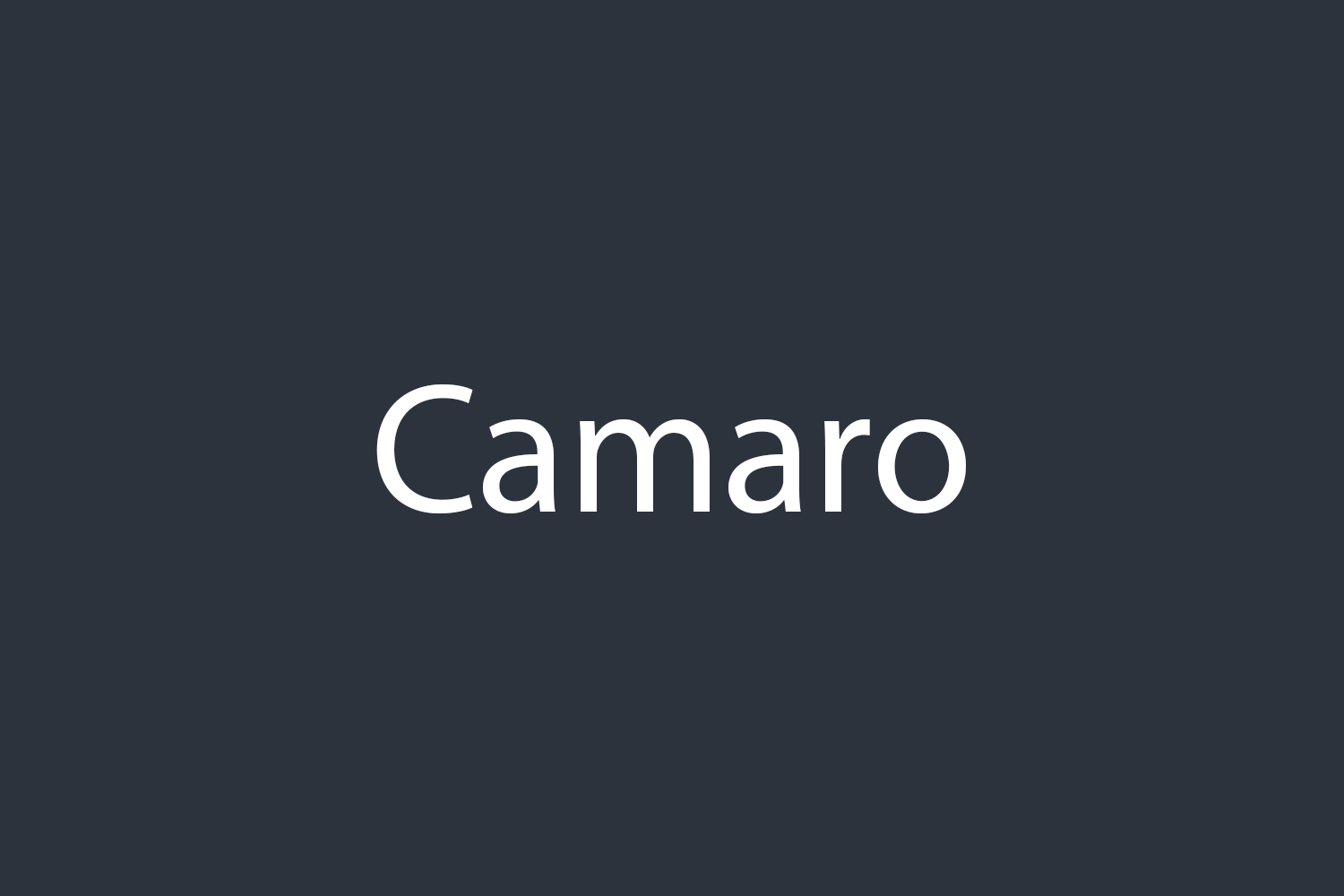 Camaro Free Font