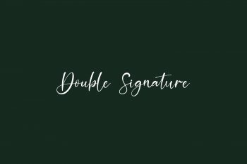 Double Signature Free Font