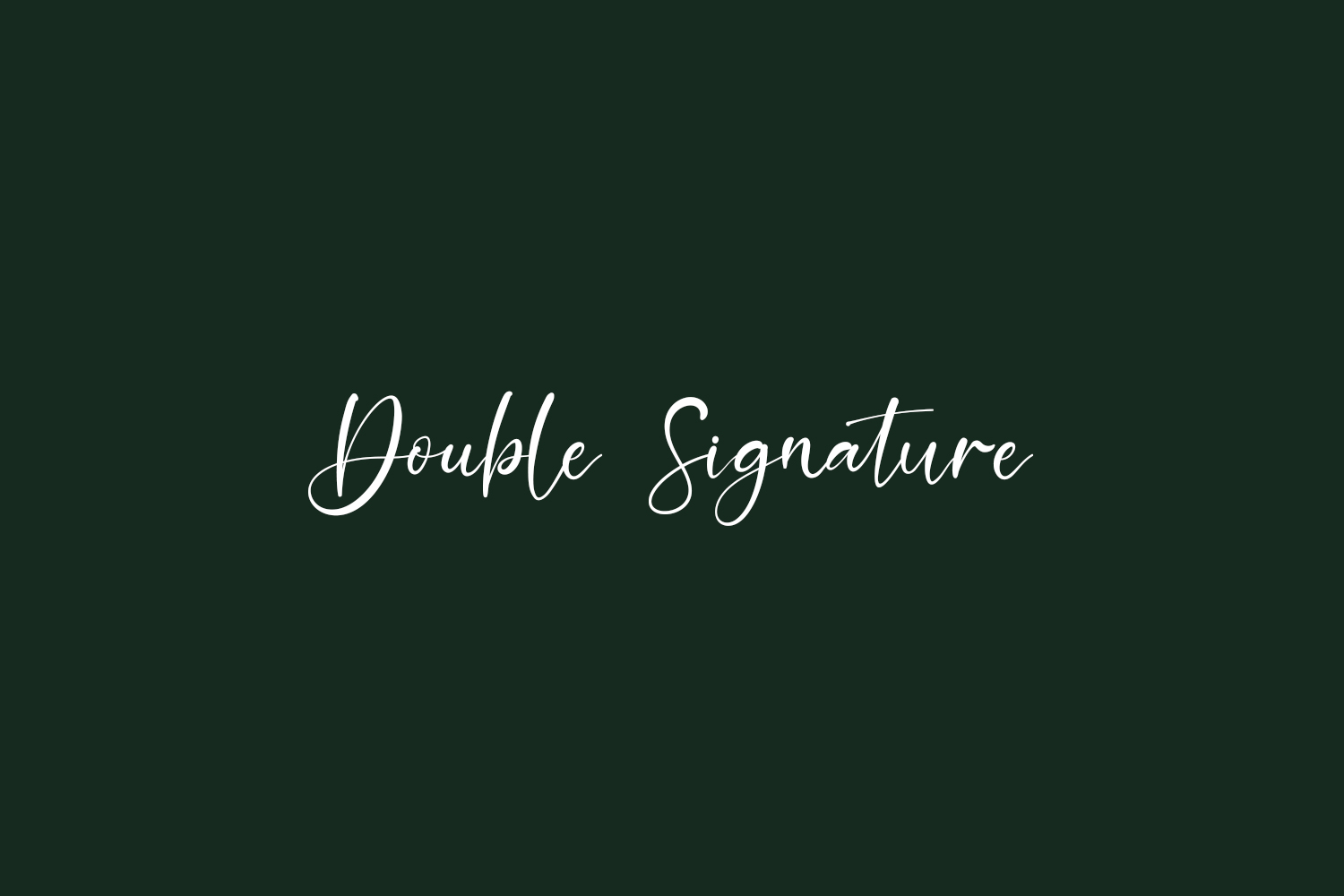 Double Signature Free Font