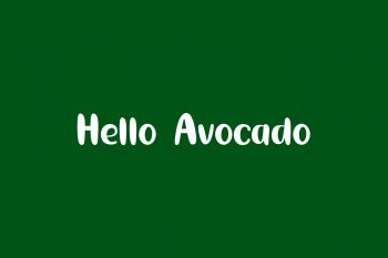 Hello Avocado Free Font